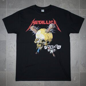 Metallica Damage Inc Tour Vintage Skull Graphic Tee | Thrash Metal Band Shirt